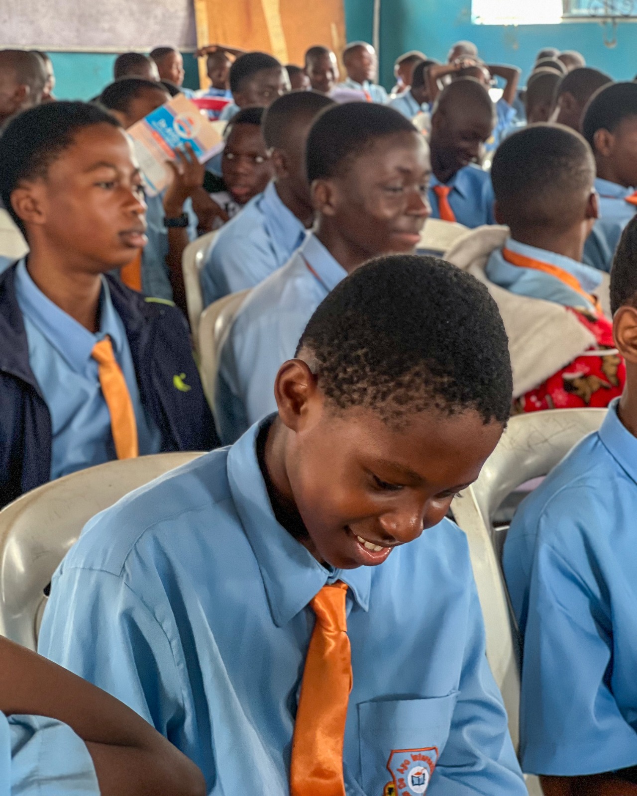 Secondary school students attending an AHWF session